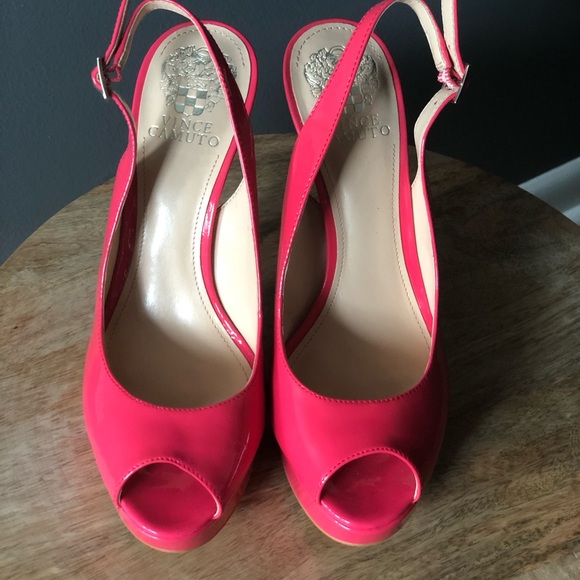 hot pink slingback shoes